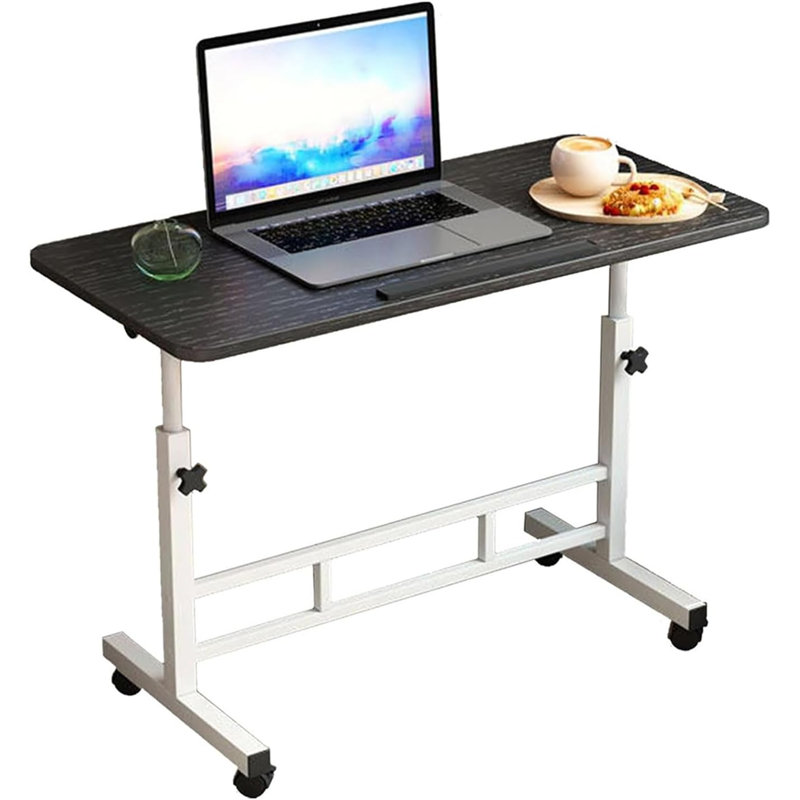Metal Base Standing Desk, Black, 80 cm H x 80 cm W x 40 cm D