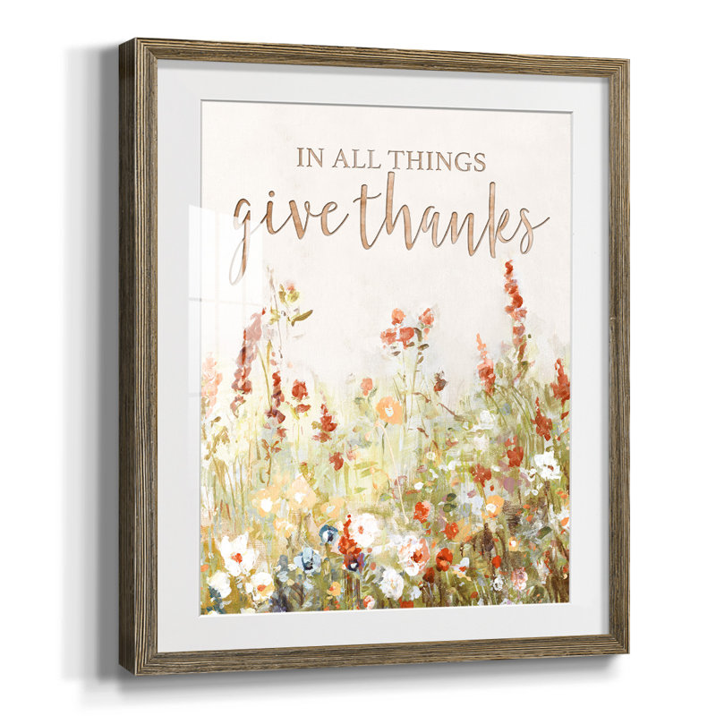 Let Me Bloom I Am, Papier avec cadre noyer, Blanc