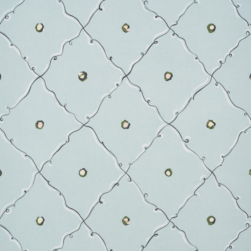 Schumacher X Backdrop Colette Wallpaper, White