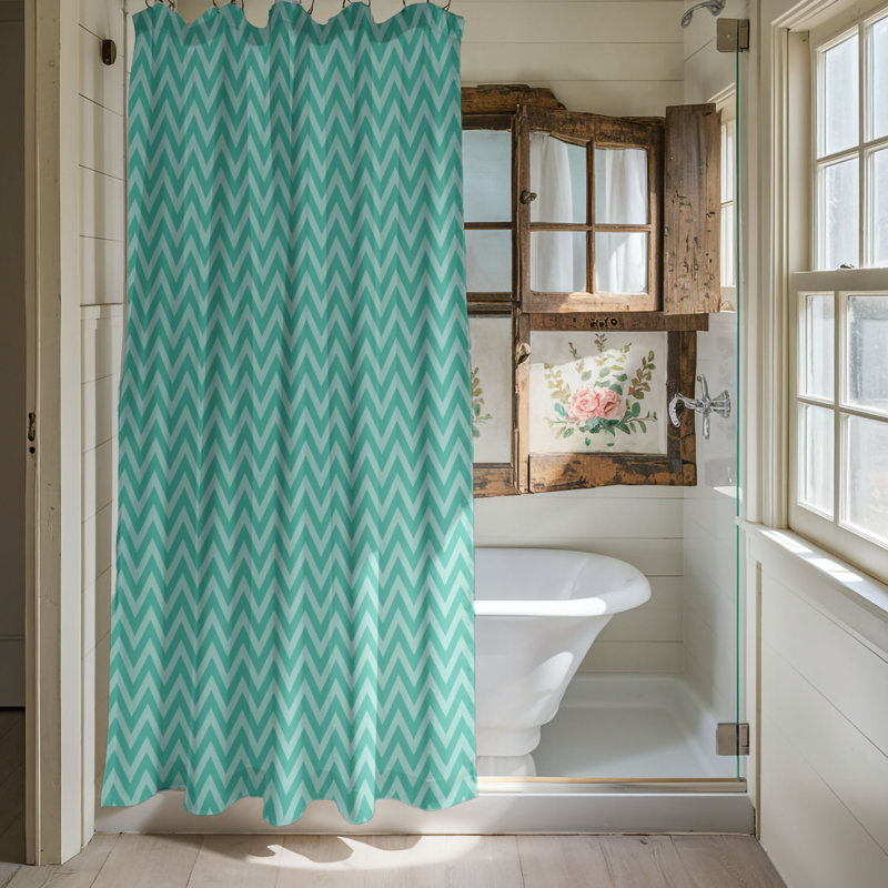 Rideau de douche Comfy Christmas - Premium, H 74 po x l 71 po, Bleu sarcelle