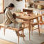 55.12" Burlywood Rectangular Solid Wood Dining Table-1932550071