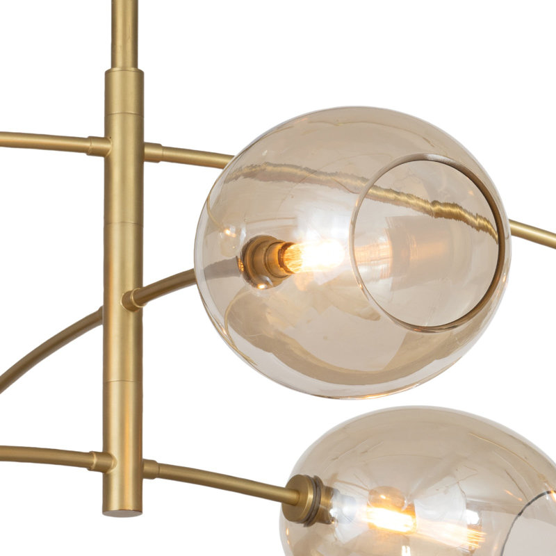 Artemis Chandelier, Natural Brass, Champagne