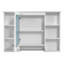 Armoire de toilette murale 42 po 3-en-1, miroir haute définition avec tablette réglable et porte à fermeture en douceur-238893756
