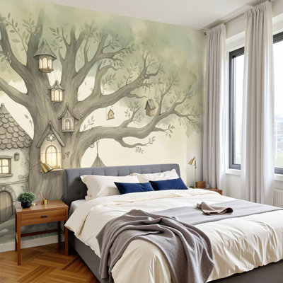 Peel and Stick papier peint fantaisiste Treehouse