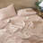 MooMee Gingham Duvet Cover Set 100% Washed Cotton Linen Like Lightweight-115836939-121465077