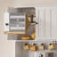 Armoire de rangement pour garde-manger autoportante 71 po H avec porte-bouteilles, 5 portes et tablettes réglables-915890041