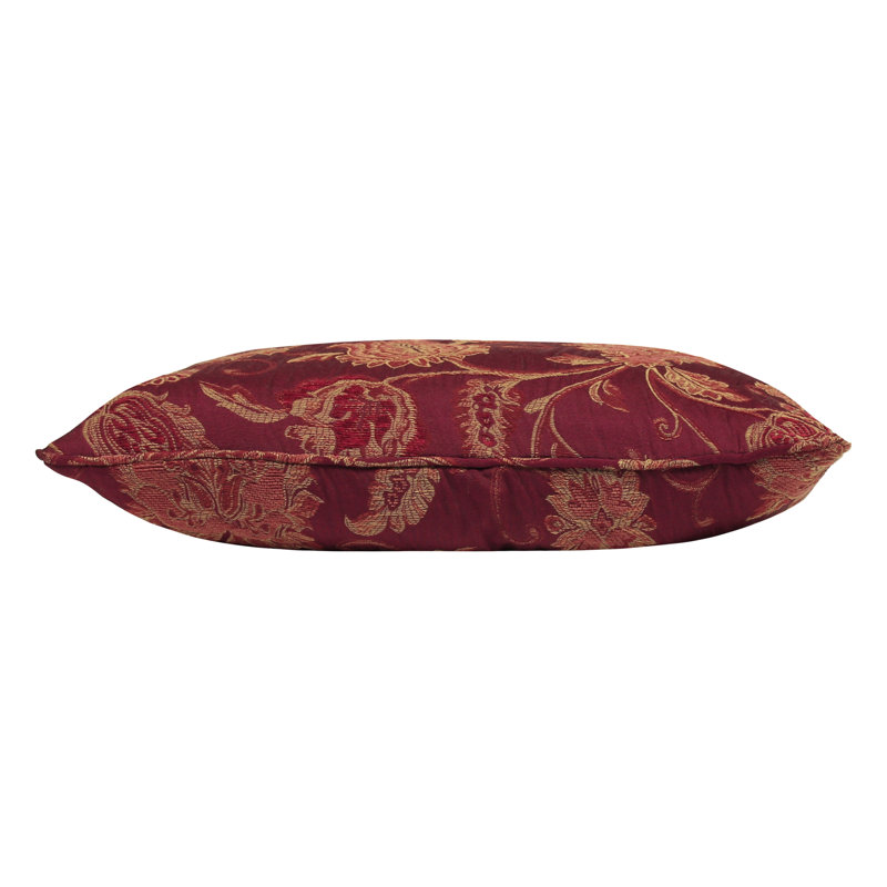 Zurich Feathers Floral Jacquard Feather Filled Cushion, 55cm H x 55cm W x 10cm D