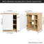  Meuble-lavabo autoportant 24 po, lavabo en céramique, chêne clair, tablettes ouvertes à 4 niveaux