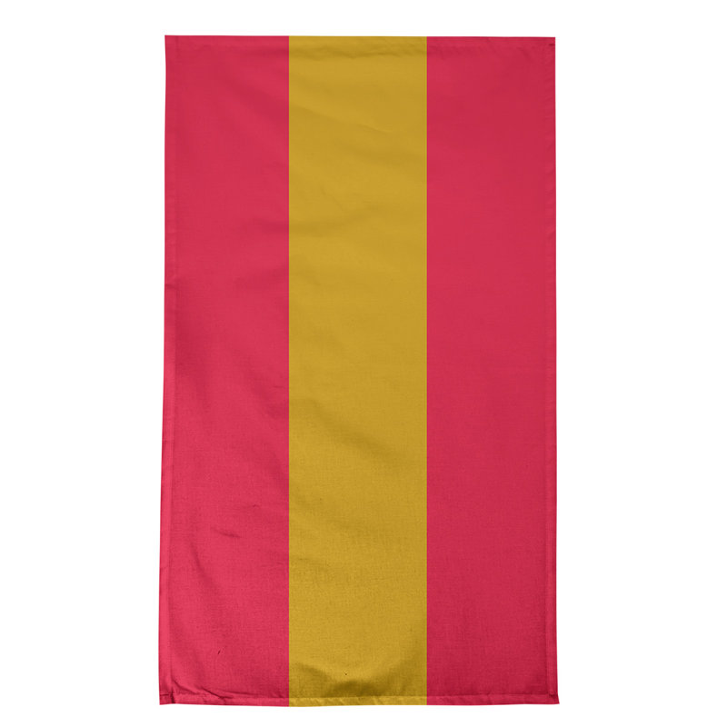 Serviette de thé hockey Anaheim, Rouge / doré / rouge, Sergé de coton