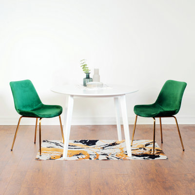 Aufurr Contemporary Dining Set, White Round Dining Table with Chairs,Round Table Top,dining table set,dining room set