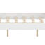 Lit plateforme minimaliste en bois avec structure de tête de lit attachée