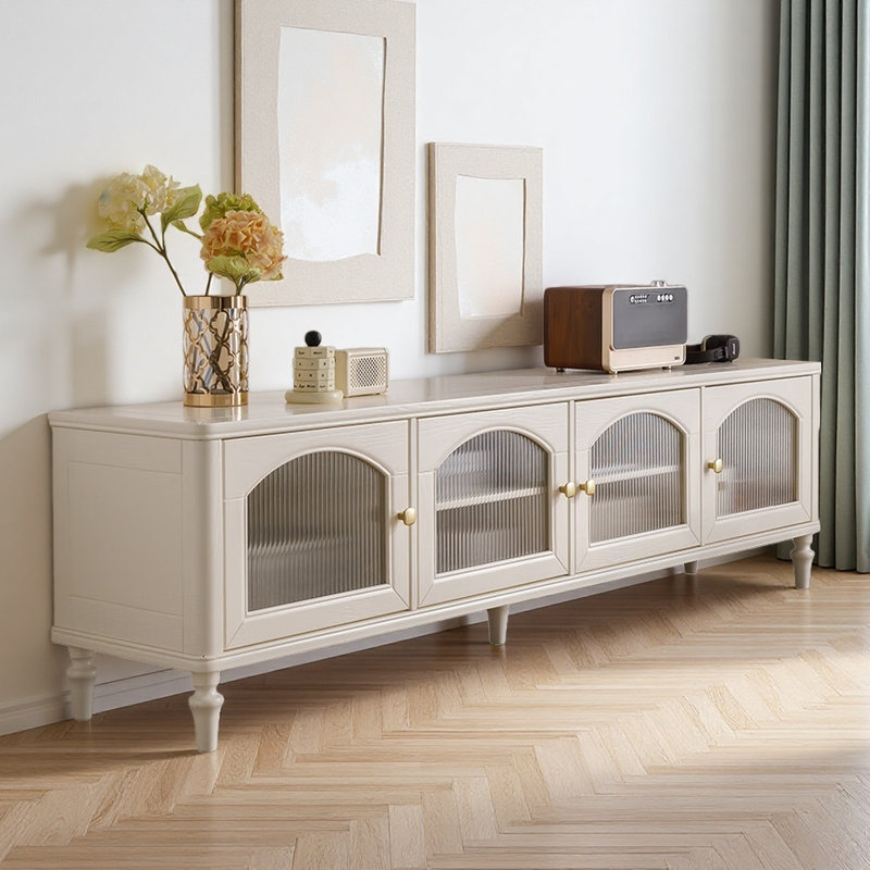 Meuble télé moderne et simple blanc cassé