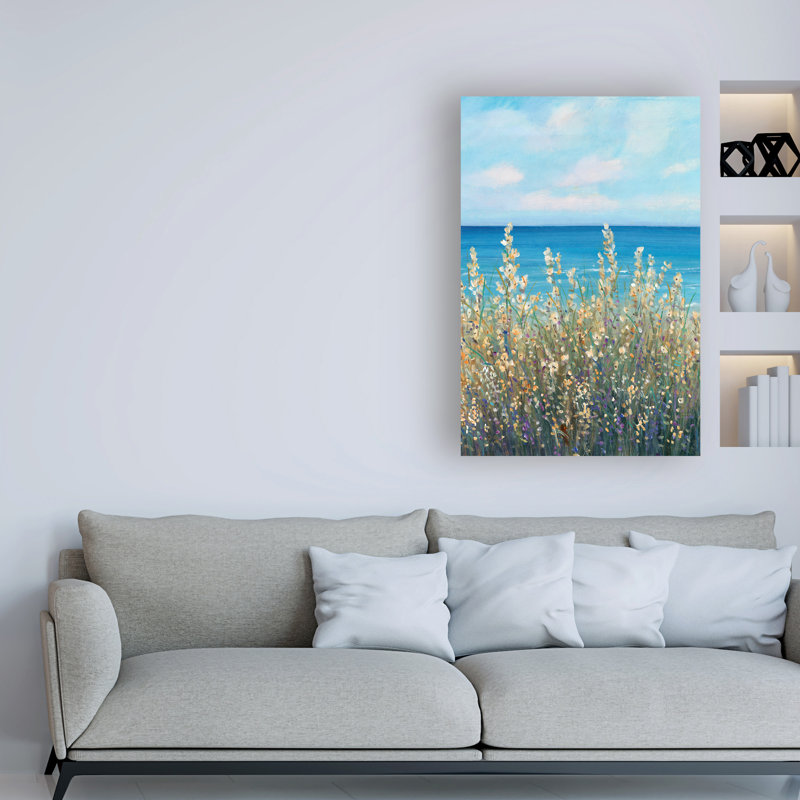 «Flowers at the Coast I» par Timothy O Toole - Reproduction d'art graphique sur toile
