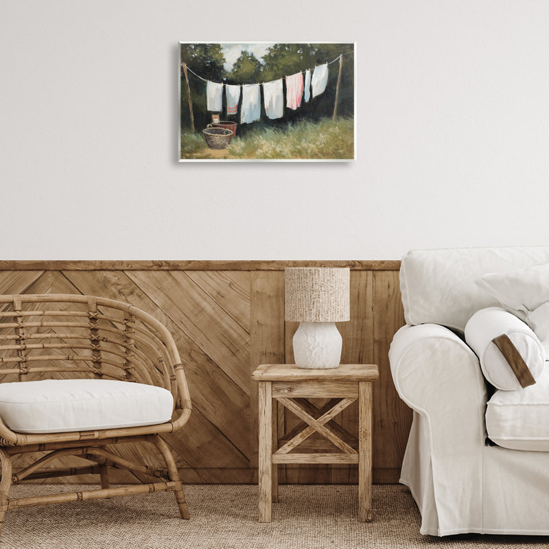 «Laundry Out To Dry», art mural par Julia Purinton, H 13 po x l 19 po