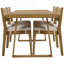 Ensemble de table et chaises d'extérieur en bois d'acacia, coussins épais-226697326