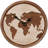 Kalene World Map Wall Clock