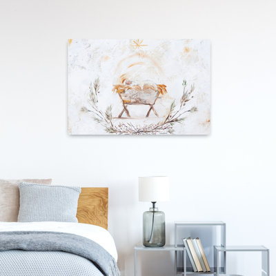 Away in a Manger 1 Piece Wrapped Canvas Wall Art