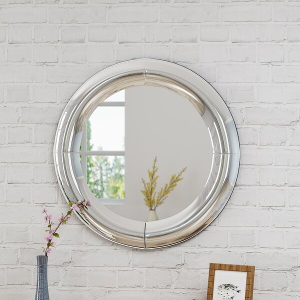 Orren Ellis Round Wood Wall Mirror & Reviews | Wayfair