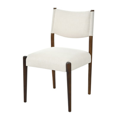 Modern Upholstered Dining Side Chairs Set of 2,with solid wood legs.