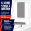 Porte pliante blanche l 72 po x H 80 po en verre pliable pliable Aluminium pliable avec écran rétractable (2 + 0)-131640327-131640329