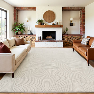 Tapis intérieur neutre à rayures neutres