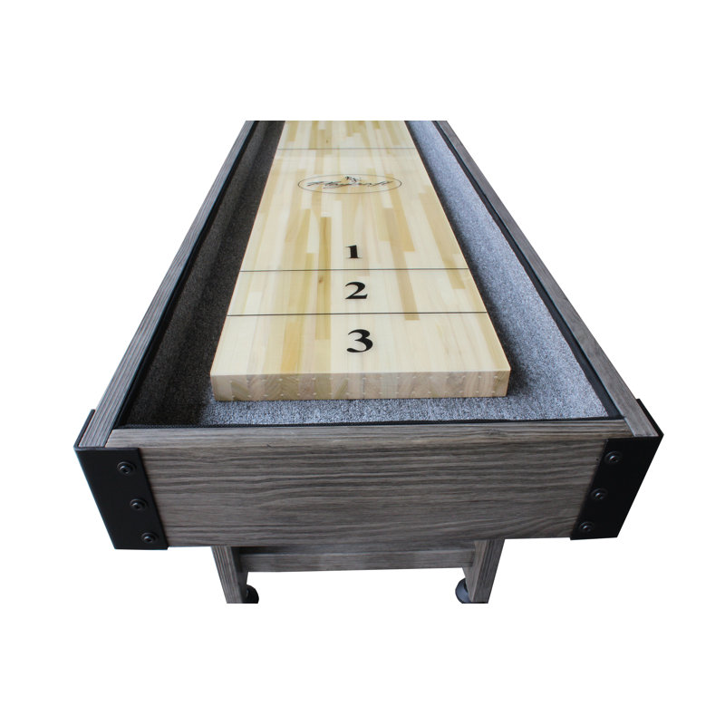 Saybrook Shuffleboard Table, Weathered Midnight Charcoal Gray, 16'