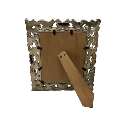 Whitewashed Wood Embossed Picture Frame