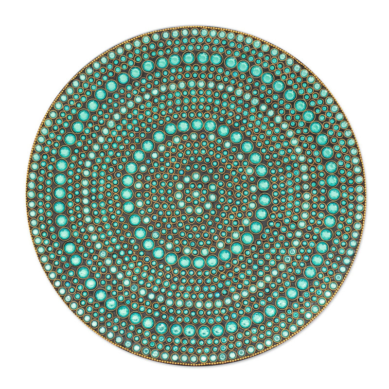 Catania Plastic / Acrylic Tray, Aqua Glitz