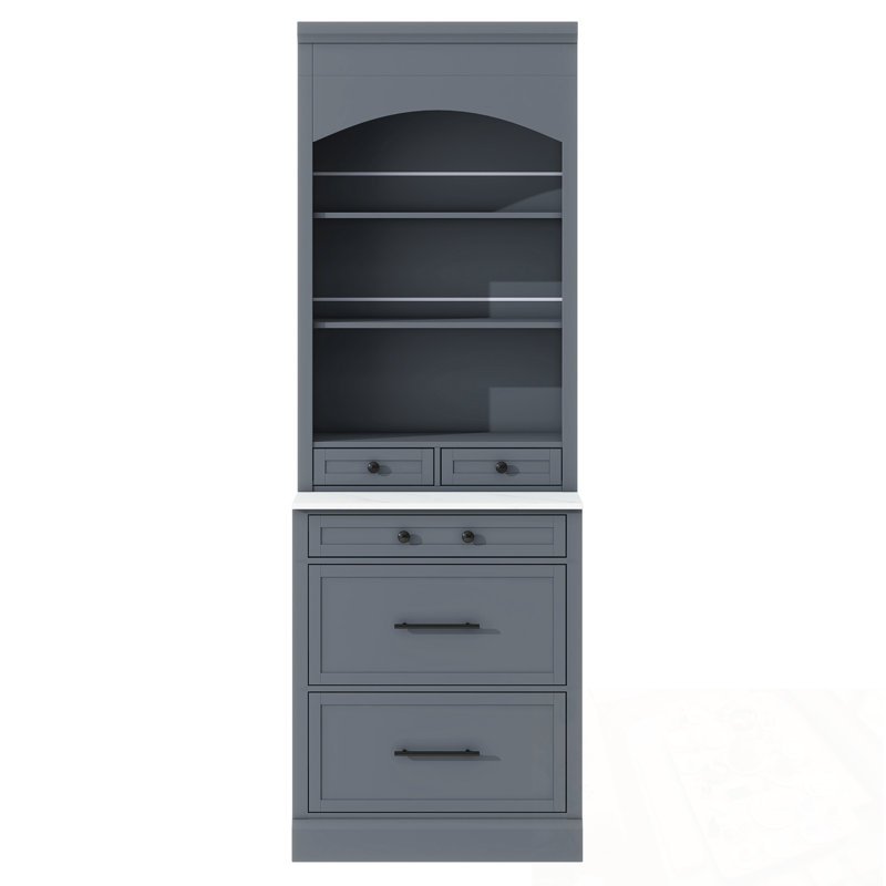 Garde-manger avec 5 tiroirs de rangement et tablette réglable, Gris
