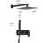 Shower System, Brass Shower Faucet Set Shower System 10 Inch Rainfall Shower Head With Handheld Sprayer Bathroom Luxury Rain Mixer Combo Set, Rough-In Valve Included