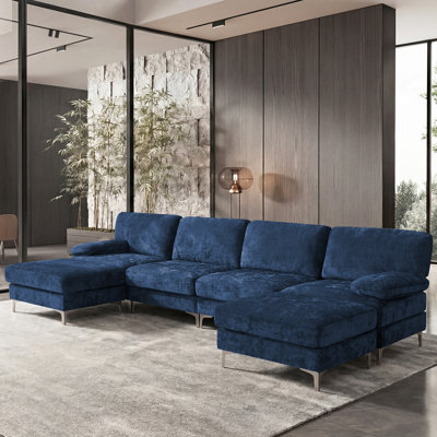Tennielle 123.62" W 6-Seater U-Shaped Modular Sectional 