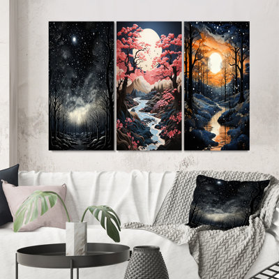 " Black Forest Monochrome Canopy " 3 - Pieces