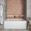 Baignoire en alcôve en acrylique blanc brillant avec drain extérieur 60 po x 32 po Streamline-101699625