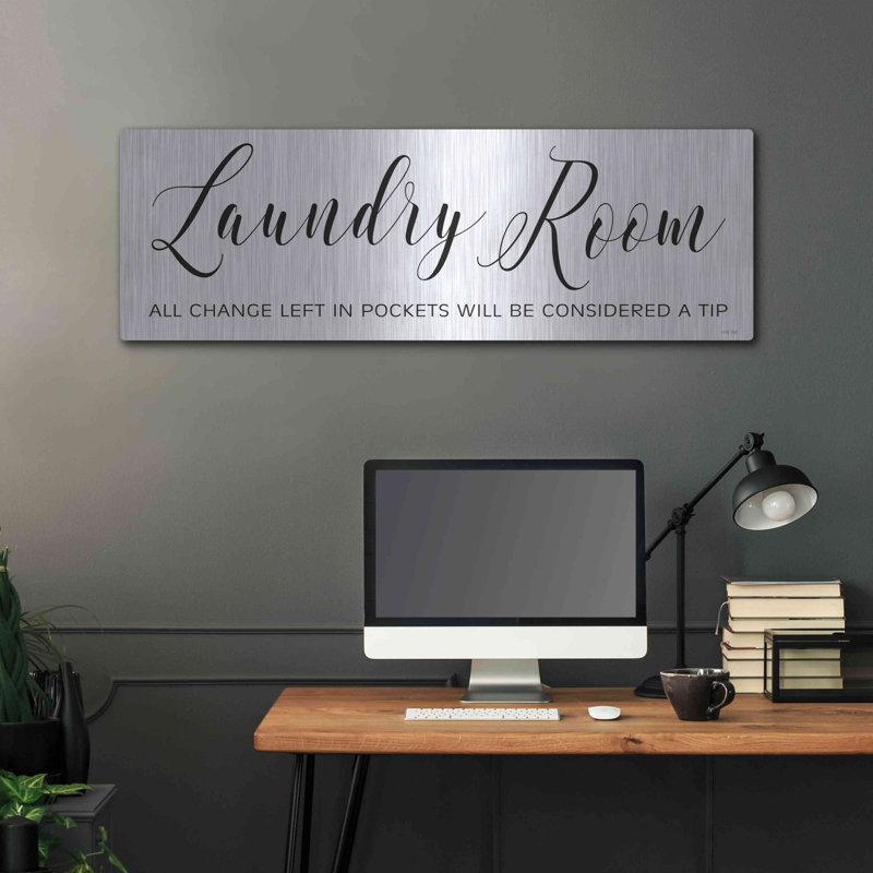 «Laundry Room» par Cindy Jacobs, art mural en métal, H 16 po x l 48 po