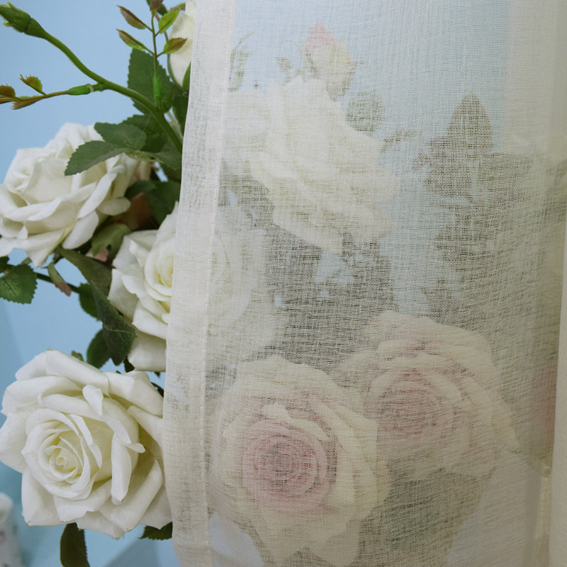 Jyrelle Outdoor Sheer Curtain Panel Pair, Beige, 52" W x 96" L