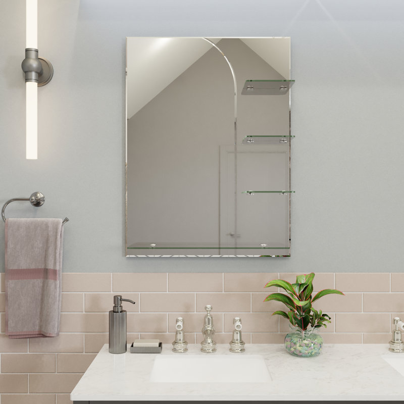 Prochniak Wall Mirror with Shelves