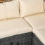 Nurulla 3 Pieces PE Rattan Garden Furniture Set 10 cm Thick Cushions Beige