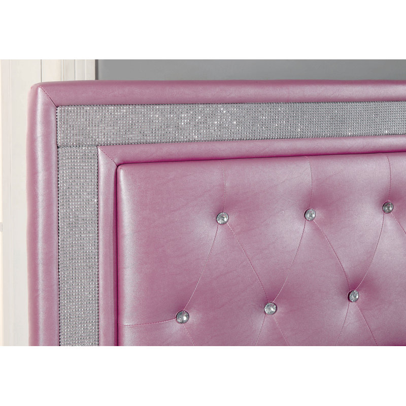 Lit plateforme Kings Point, Simple, Mauve