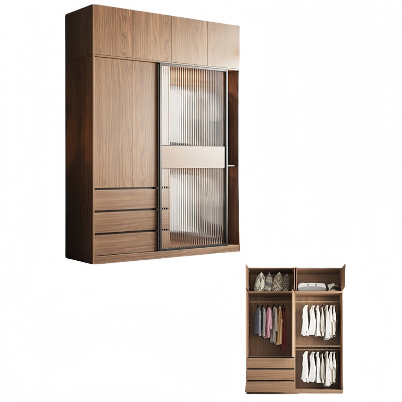 Modern  Simple Practical And Elegant Wardrobe, 99" H x 71" W x 24" D