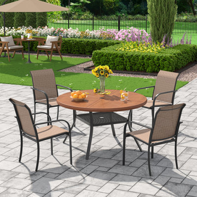 Ensemble repas d'extérieur en aluminium pour 4 personnes