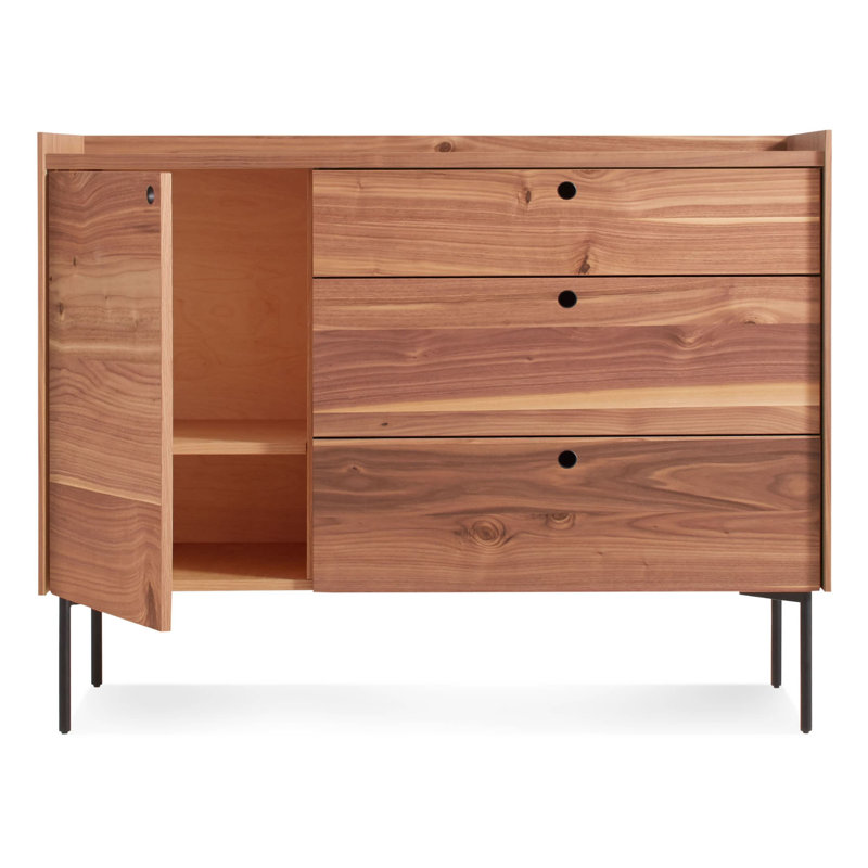 Peek 49'' W Solid Wood Sideboard, Rustic Walnut