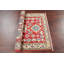Tapis unique en laine noué à la main Kazak de 3 pi 4 po x 4 pi 11 po rouge Nitzy
