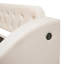 Lit de jour simple avec rangement pour accoudoirs et texture beige, rembourré-796754659