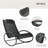 Outsunny Pool Lounger, Outdoor Rocking Lounge Chair For Sunbathing, Pool, Beach, Porch With Pillow & Cool Mesh, Sun Tanning Rocker, Black