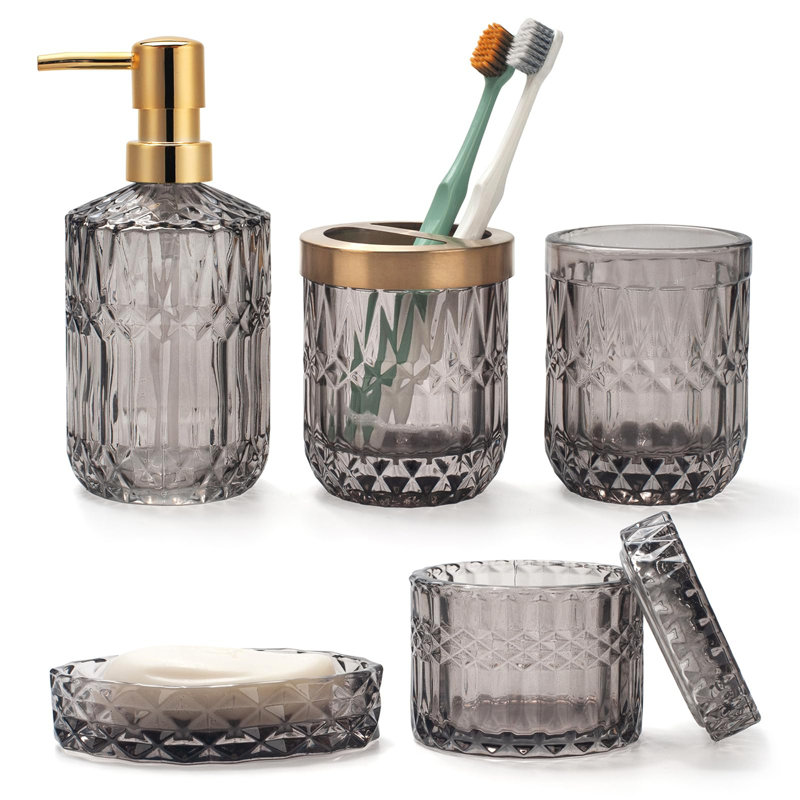 Bibby Bathroom Accessory Set, Purple