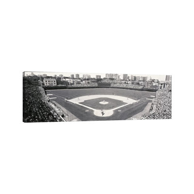 USA, Illinois, Chicago, Cubs, Baseball IX - Wrapped Canvas Panoramic Print