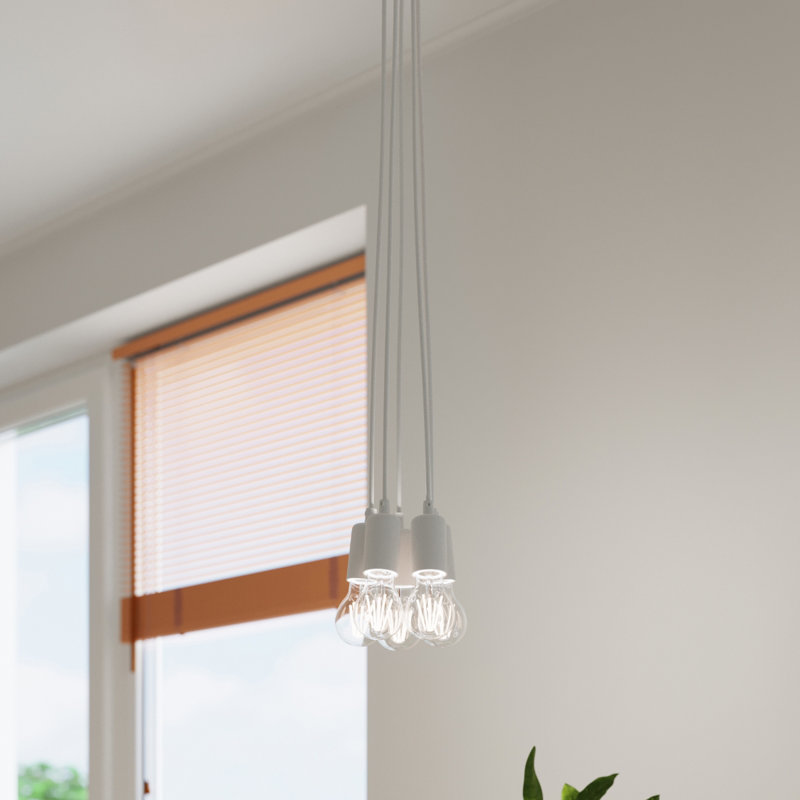 Borofsky - Light White Pendant, 5 Lights, White