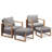 Allcot Outdoor 2-Person Seating Group With Ottomans With Cushions-1274478823-1274478816
