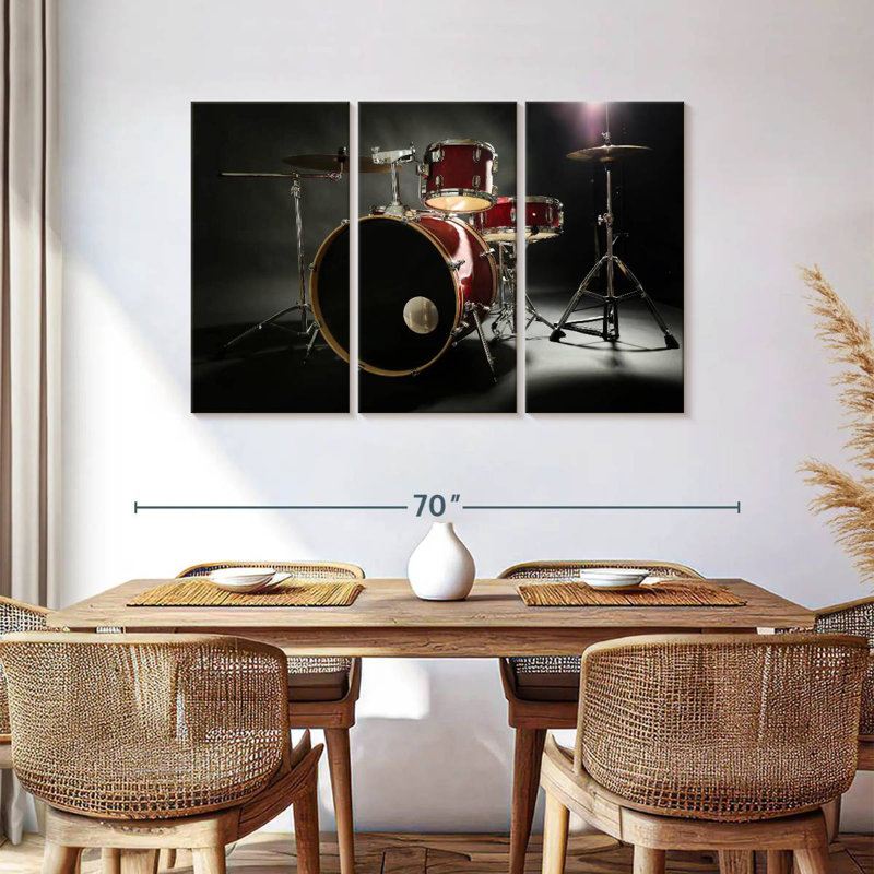 Abarca Red Drum Set, 36" H x 57" W