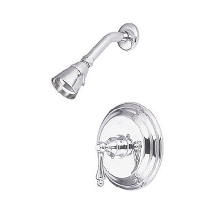 Vintage Thermostatic Pressure Balanced Shower Faucet with Metal Lever Handles, Polished Chrome